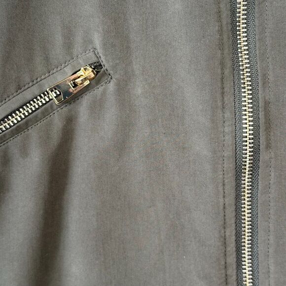 Divided H&M Women's L Olive Green Light-weight Long Full Zip Bomber Jacket - Picture 7 of 16